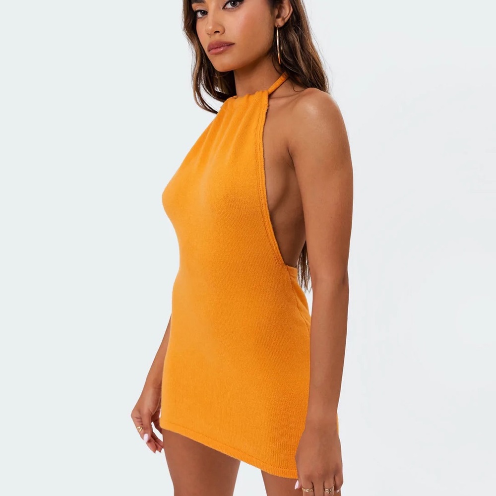 LYDIA KNITTED HALTER DRESS - Picture 4 of 6